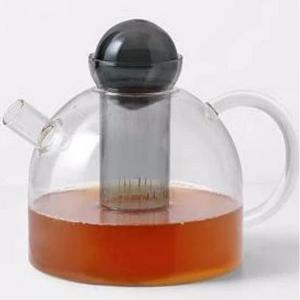 Wholesale Customized Borosilicate Glass Teapot Heat-resistant Kettle Flower Tea Set Glass Handle Teaware With Infuser