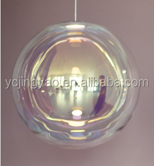 hand blown iridescence glass craft glass ball ornaments hanging christmas round ball ornament