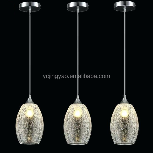 Replacement Transparent Crackle Glass Pendant Lighting Shade Lamp Cover for Light Fixtures