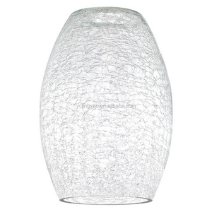 Replacement Transparent Crackle Glass Pendant Lighting Shade Lamp Cover for Light Fixtures