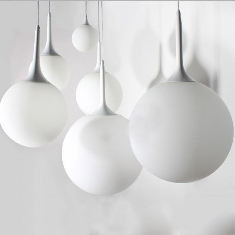 Modern Opal Matte Milk White Frosted Globe Glass Shade Pendant Lamp Shade Lights Fixture for Ceiling Lighting