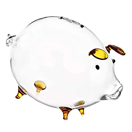 Custom Hand Made Small Clear Glass Piggy Pig Coin Jar Saving Money Box Coin Cashbox Bank Cute Pig