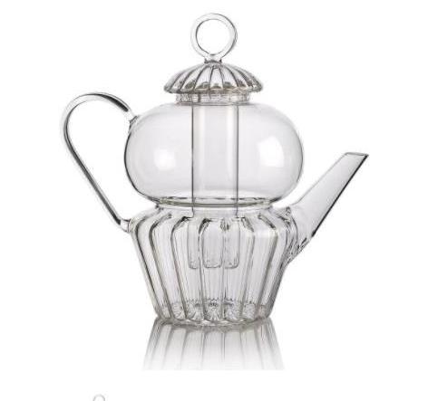 Wholesale Customized Simple Glass Kettle Glass Pitcher Tea Pot Glass Teapot for Loose Leaf Tea