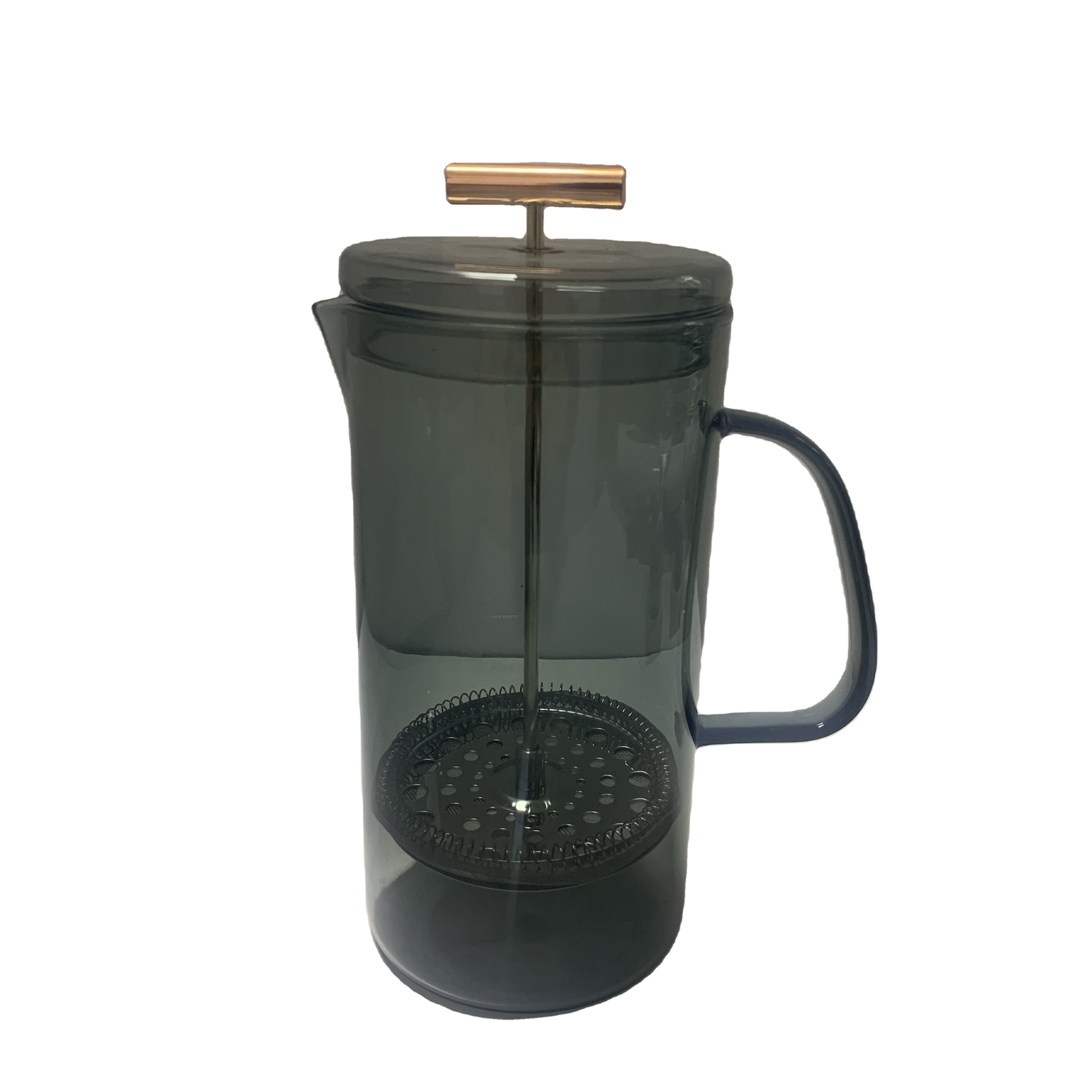 Custom Made 1000ml Colored Heat-resistant Glass Tea Water Pot Set Glass Tea Maker French Press Coffee Maker