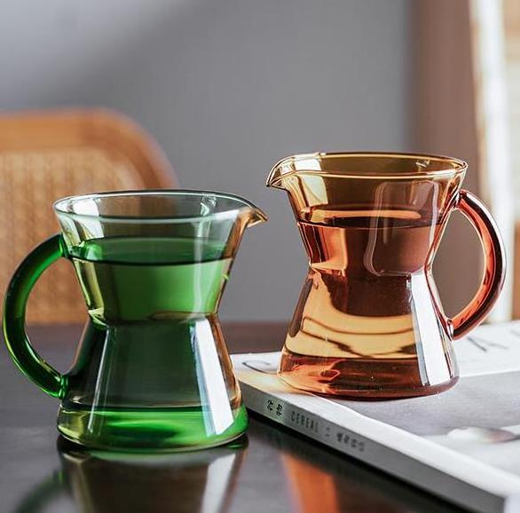 Wholesale Customized Colored Borosilicate Glass Pour Over Drip Coffee Teapot Coffee Pot