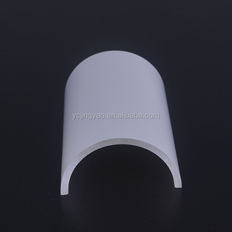 Replacement Half Cut Design Frosted White Cylinder Glass Tube Light Shade for Wall Lamp