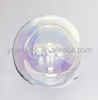 hand blown iridescence glass craft glass ball ornaments hanging christmas round ball ornament