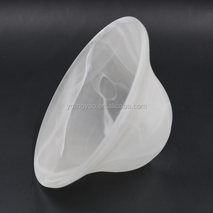 Hanging Lighting Alabaster Cloudy Frosted bell Shaped Glass Lamp Shade Wholesale