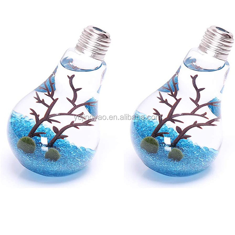 Unique Tilt Lightbulb Glass Flower Air Planter Vase Terrarium Container for Propagating Hydroponic Plants Home Decoration