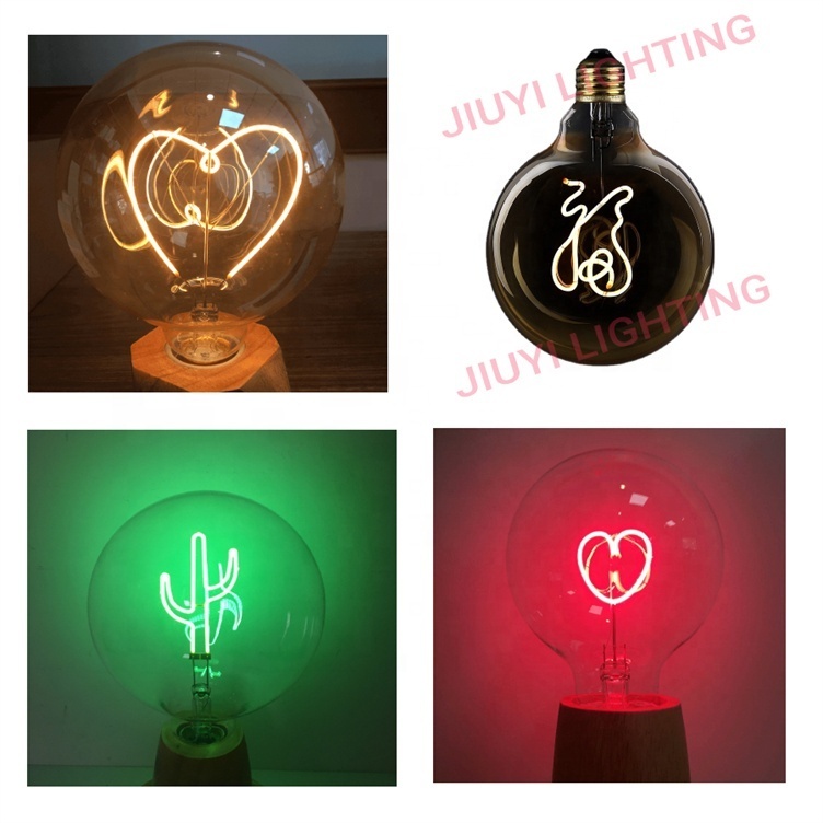 New design cob led filaments word letter decoration led filament bulb customized led filament decorative bulb