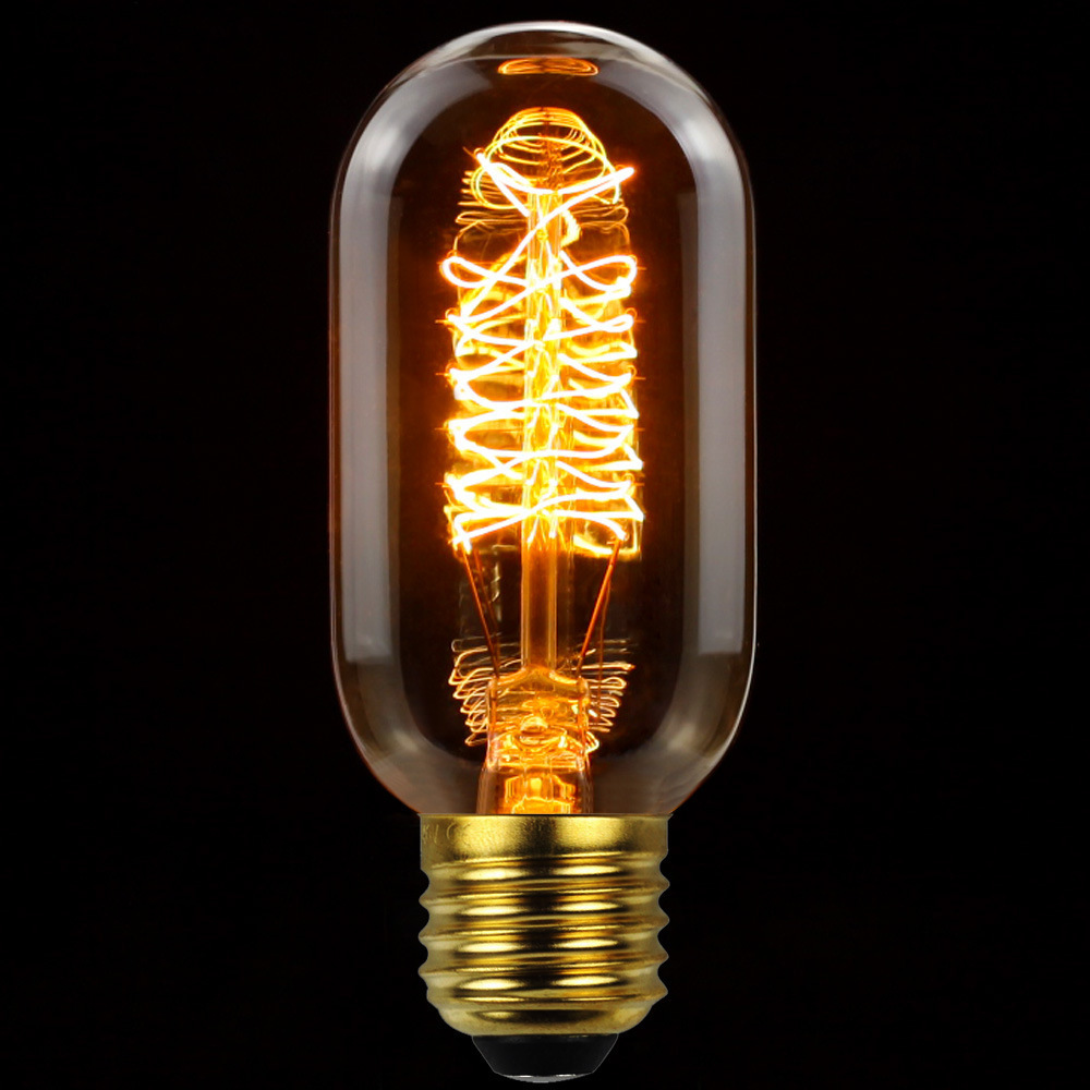 Fast supply T45 110-130 Volts E26 Squirrel Filament Lightbulbs 40 Watt Incandescent Light Bulbs Dimmable Decorative Light Bulbs