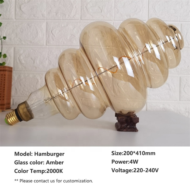 E27 E26 Giant Vintage Led Light Bulb Filament Modern Led Flexible Filament Bulb Atmosphere Table Lamp For Home Decoration