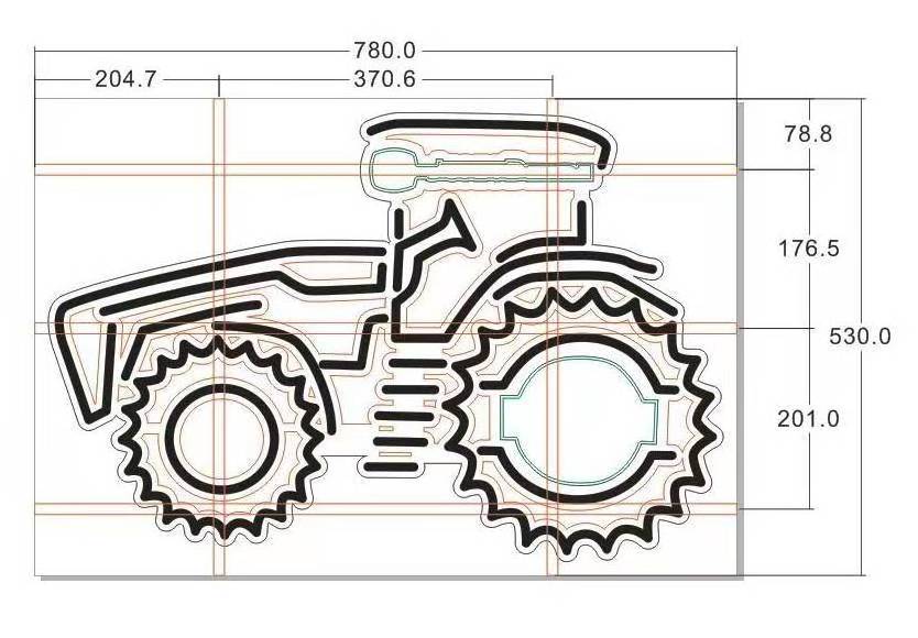 Factory Direct Wholesale Led neon tractor design advertising beer logo Signs