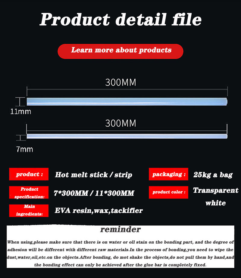 100% super Transparent white wholesale Hot Melt Glue Stick