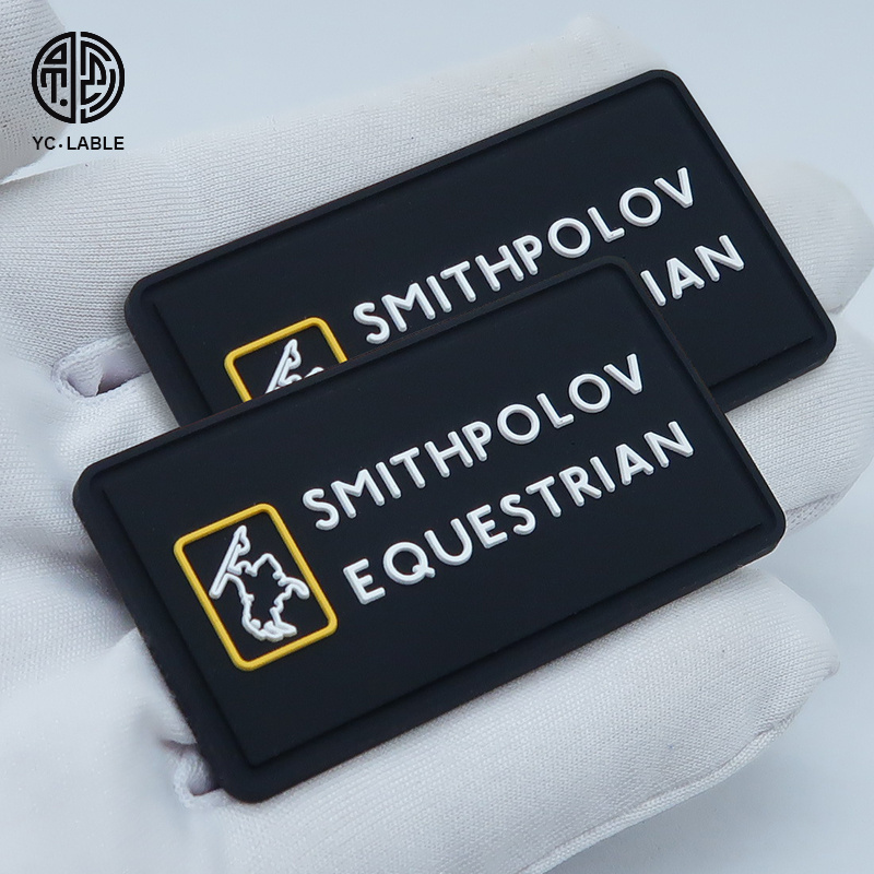 Custom label embossed garment patches soft silicone label custom rubber logo labels for clothing