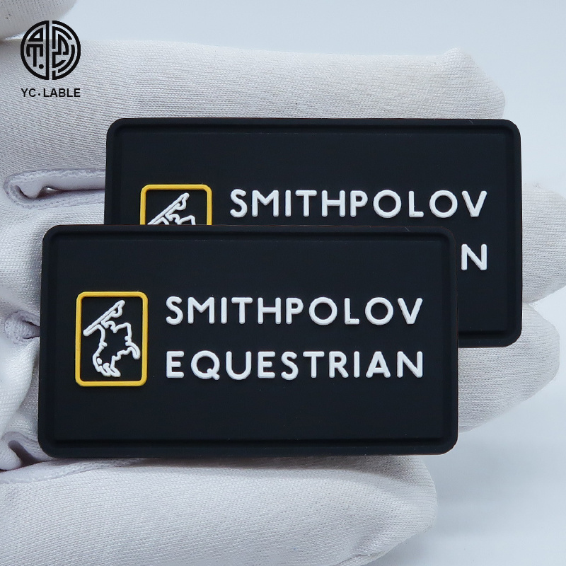 Custom label embossed garment patches soft silicone label custom rubber logo labels for clothing