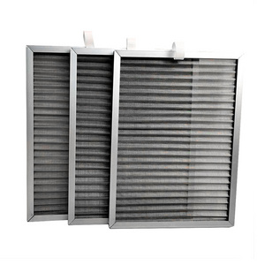 All metal mesh filter with aluminum frame washable pre filter material catch large dusty with Wire Mesh