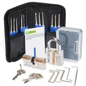 24pcs Unlocking Lock Pick Set with Transparent Practice padlock locksmith tools set