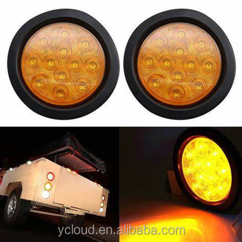 led truck light 12v 24v rear tail side dot spotlight flashing solar strobe brake truck lamp