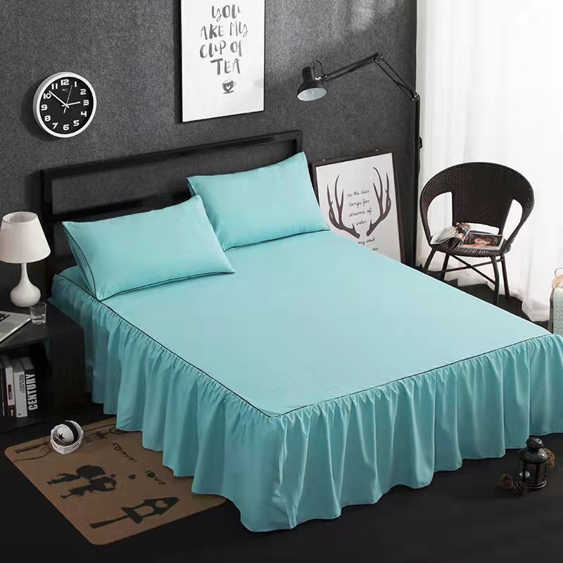 Wrap Around Ruffled Bed Skirt With Adjustable Elastic Belt Drop Easy To Put On Wrinkle Free Bedskirt Dust Ruffles