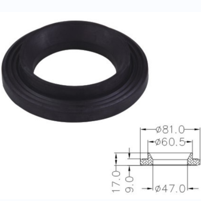 Toilet/toilet bowl connector conversion pipe universal Standard size Rubber material Rubber seal three layer gasket