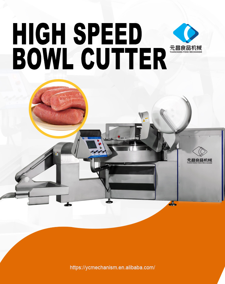 Automatic High Speed Meat Bowl Cutter Sausage Meat Bowl Cutter