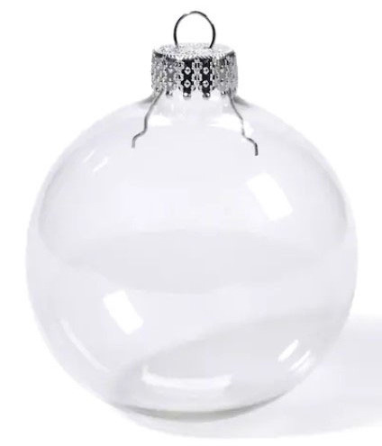 Hand Blown 100 Wholesale Clear Glass Flat Christmas Ball Ornaments