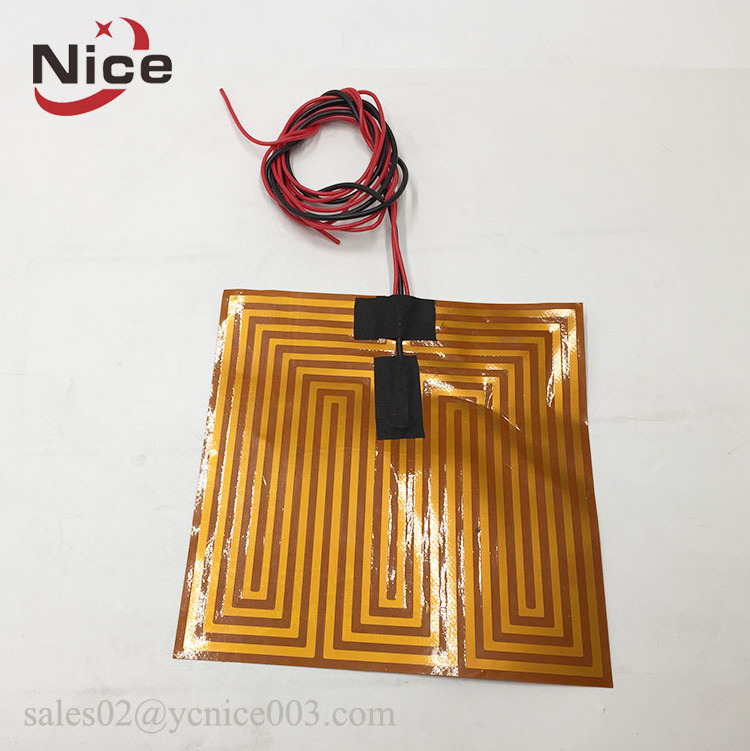 300*300mm 12v 24v Polyimide Thin Film Heating 3D Printer Kapton Foil Heaters