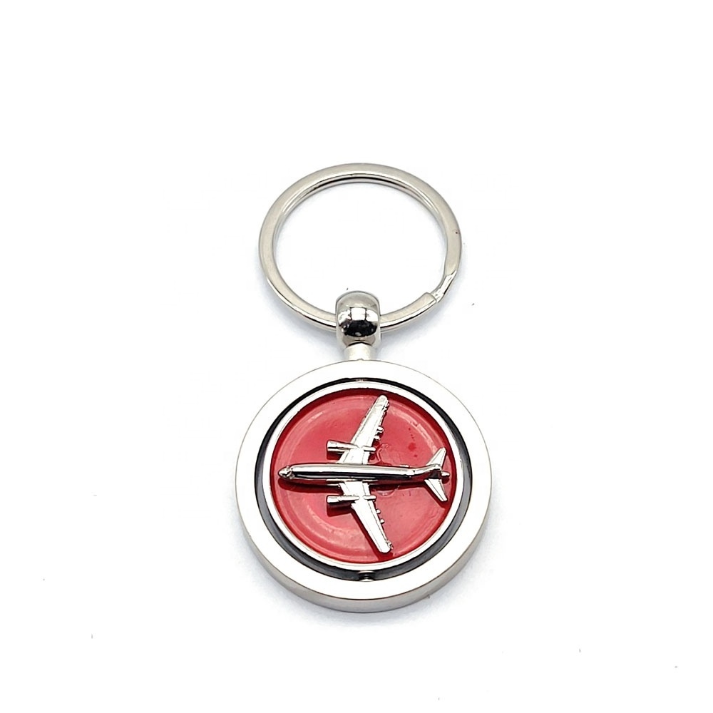 Customised Logo Branded Souvenirs Gift Metal Key Chain Blank Or Enamel Rotating Spinning Keyring Custom Keychain