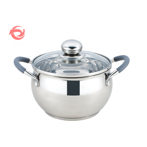 High-Quality Stainless Steel  Cookware Set Belly Shape Casserole