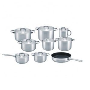 Hot Selling  Cooking Pot Set Stainless Steel Pot Cookware Set with steel cover