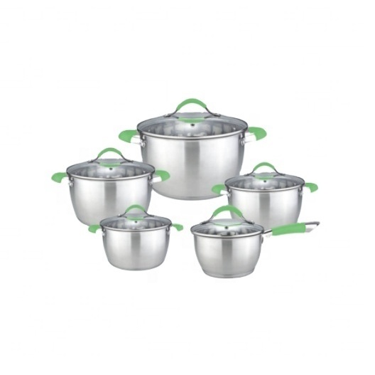 Kitchen Sustainable Stainless steel cookware 16/18/20/24cm  pots and pans 7 pcs cookware set