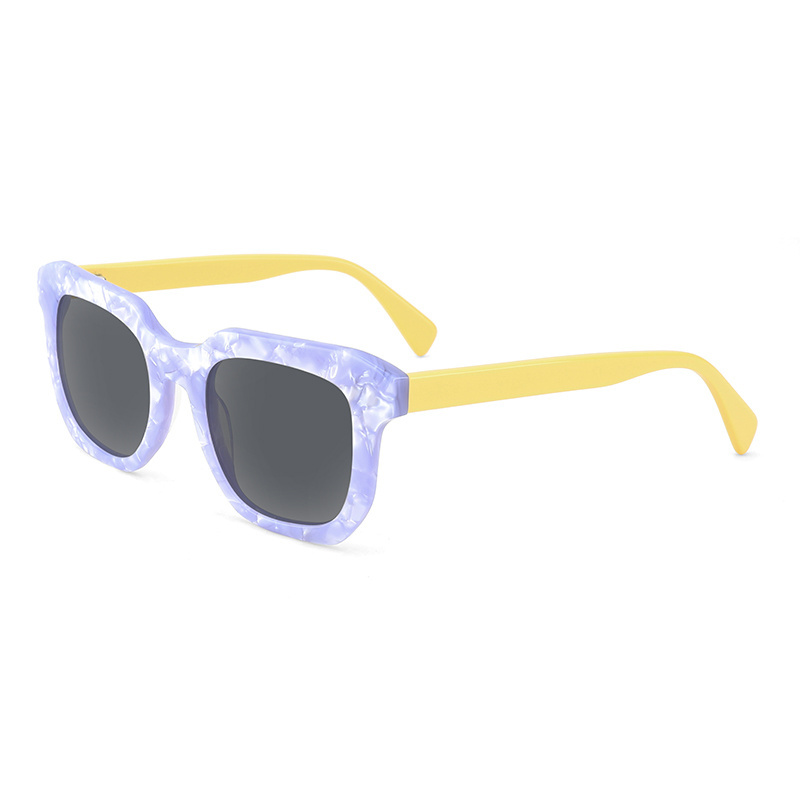 Newest Vintage Retro High Quality Hand Polished Acetate Girl Square Acetate Sunglasses