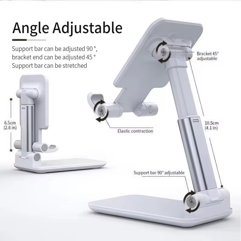 Foldable Telescopic Desk Mobile Phone Holder Stand Universal Adjustable Desktop Smart Phone Tablet PC Bracket