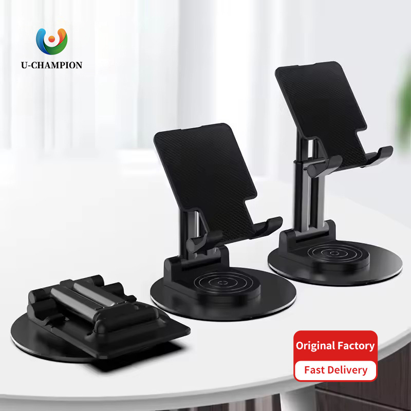 Wholesale custom logo Foldable Cell Phone Stand for Desk 360 Rotation Adjustable Portable Phone Holder for All Phone iPad Tablet