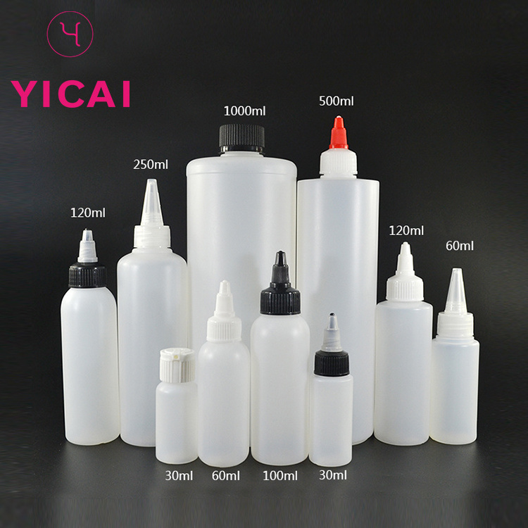 Wholesale Black White Super Plastic Extrusion Applicator Empty Glue Bottle With Lid