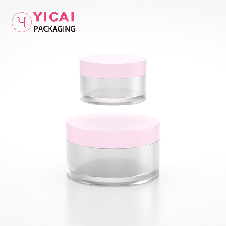 15ml 30ml 50ml 60ml 100ml 200ml 250ml Petg Clear Cosmetic Cream Jars Plastic Lip Scrub Container With Pink Cap