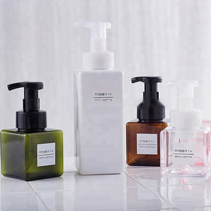 100ml 250ml 300ml 450ml 650ml transparent cleaning pet empty hdpe plastic shampoo spray bottle with foam pump