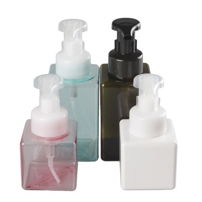 250ml 450ml 650ml Plastic Transparent Pink Blue Green PETG Empty Shampoo Spray Bottle With Foam Pump For Hair