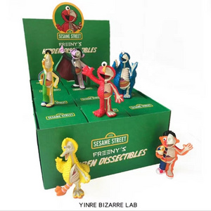 Hot Sale cute collection ornaments Sesame Street anime mystery box half-bone pvc plastic toys play blind boxes