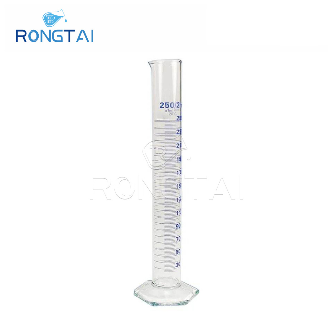 RONGTAI Tall Graduated Cylinder Fabricators Measuring Cylinder 10ml China Conical Shape Glass Measuring Cylinder