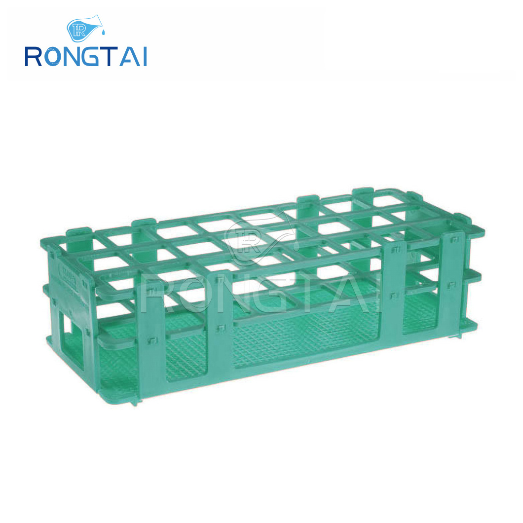 RONGTAI Wall Mounted Test Tube Rack Manufacturers 6*15 Holes Test Tube Stand China ABS Material Test Tube Rack Holder