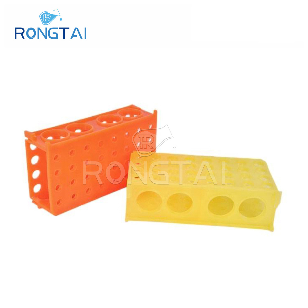 RONGTAI Wall Mounted Test Tube Rack Manufacturers 6*15 Holes Test Tube Stand China ABS Material Test Tube Rack Holder