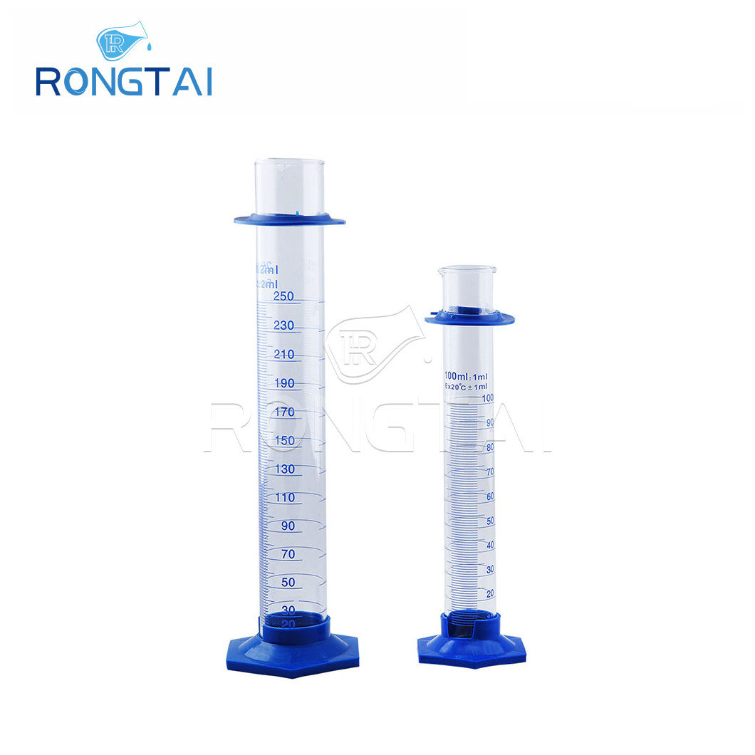 RONGTAI Tall Graduated Cylinder Fabricators Measuring Cylinder 10ml China Conical Shape Glass Measuring Cylinder