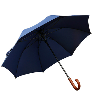 COLLAR AND CUFFS LONDON - Windproof EXTRA STRONG - StormDefender City Umbrella - Vented Canopy - Auto - Wood Handle - Black