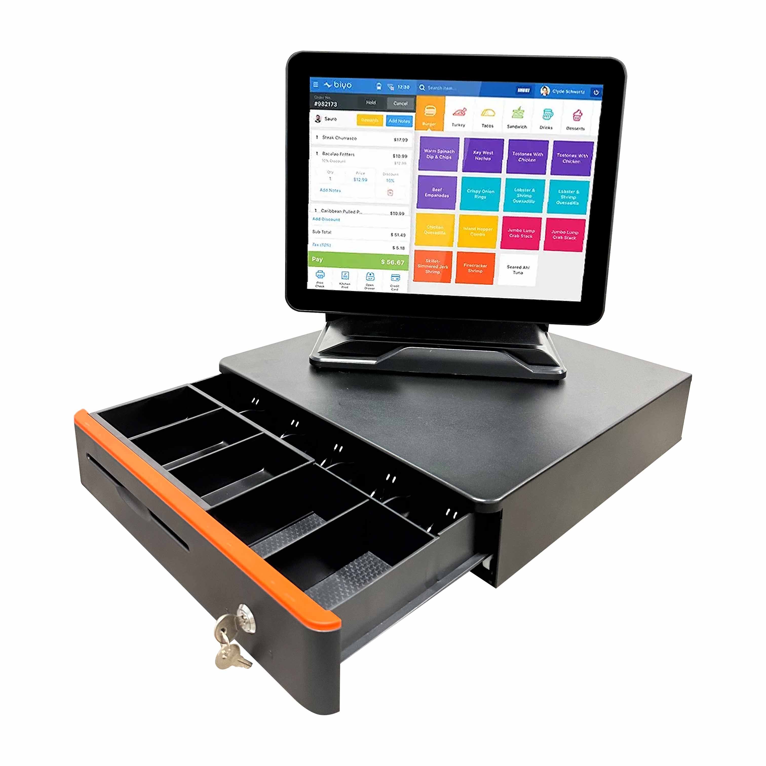 Windows7 True Flat Touch Screen All In One Cash Register/POS Terminal/POS System