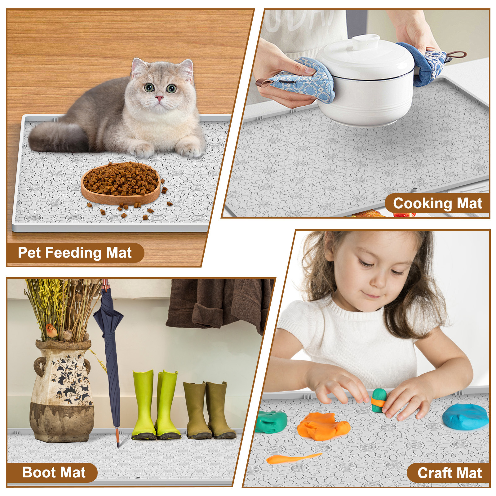 Quick Dry Mats Under Sink 28 34 X 22  For Kitchen Cabinet Anti-slip Waterproof Silicone The Premium Liner Mat bathroom