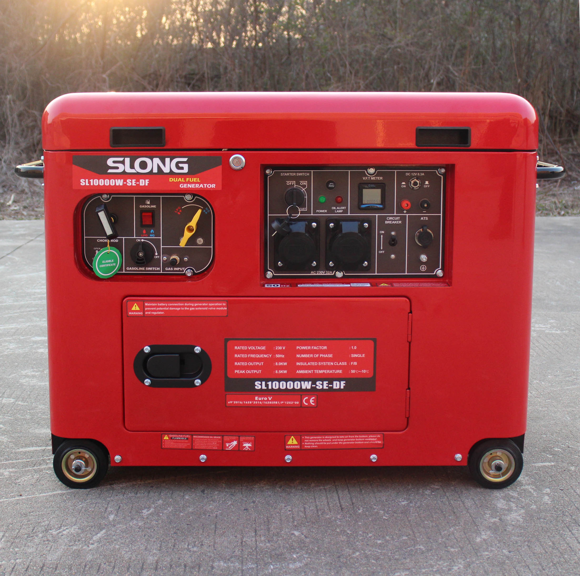 SLONG BRAND 5000 Watt Electric Start Tri-Fuel Portable Generator