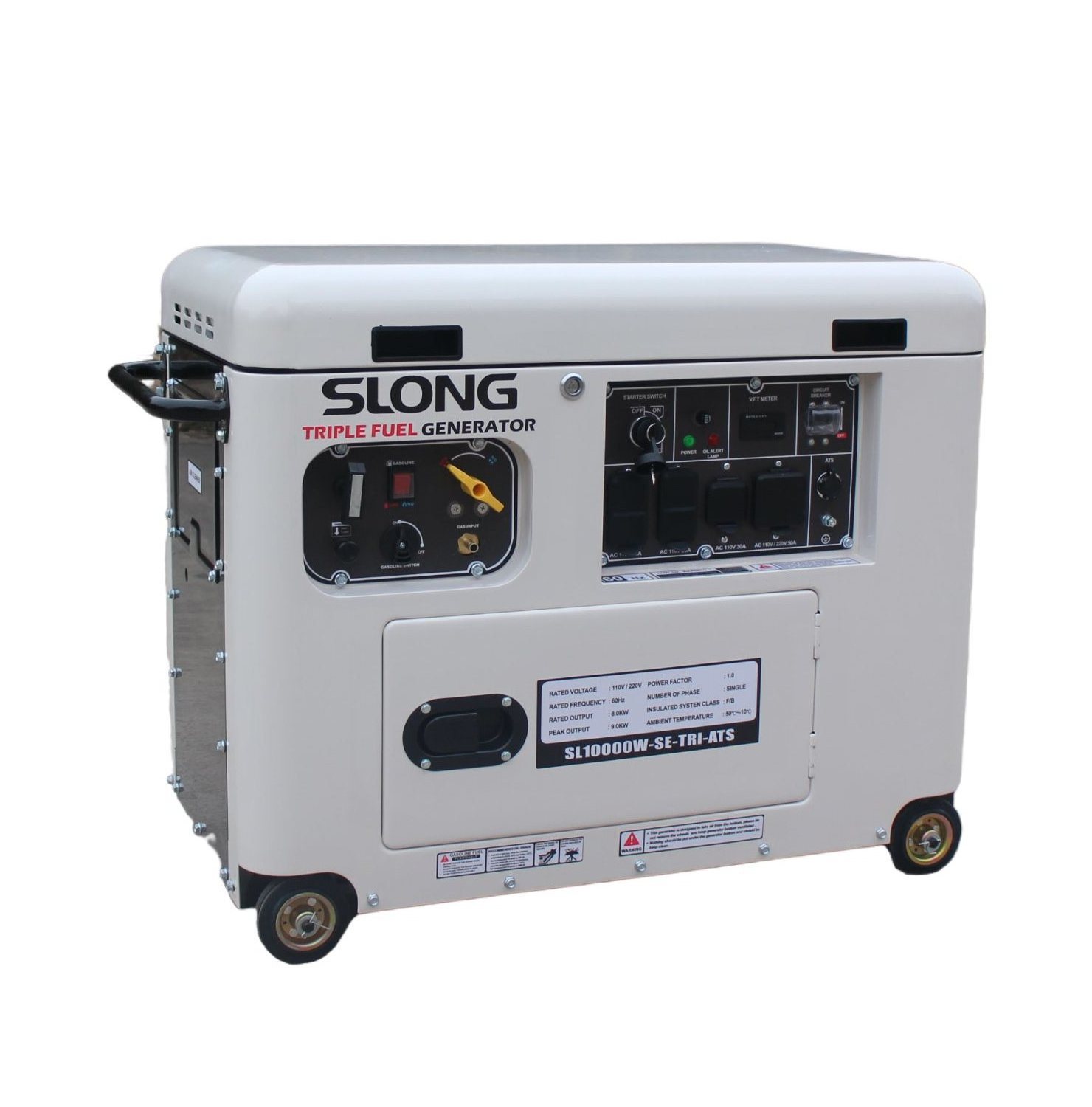 SLONG 8000W Electric Start Tri Fuel Generator gasoline generator Natural gas LPG Power generator