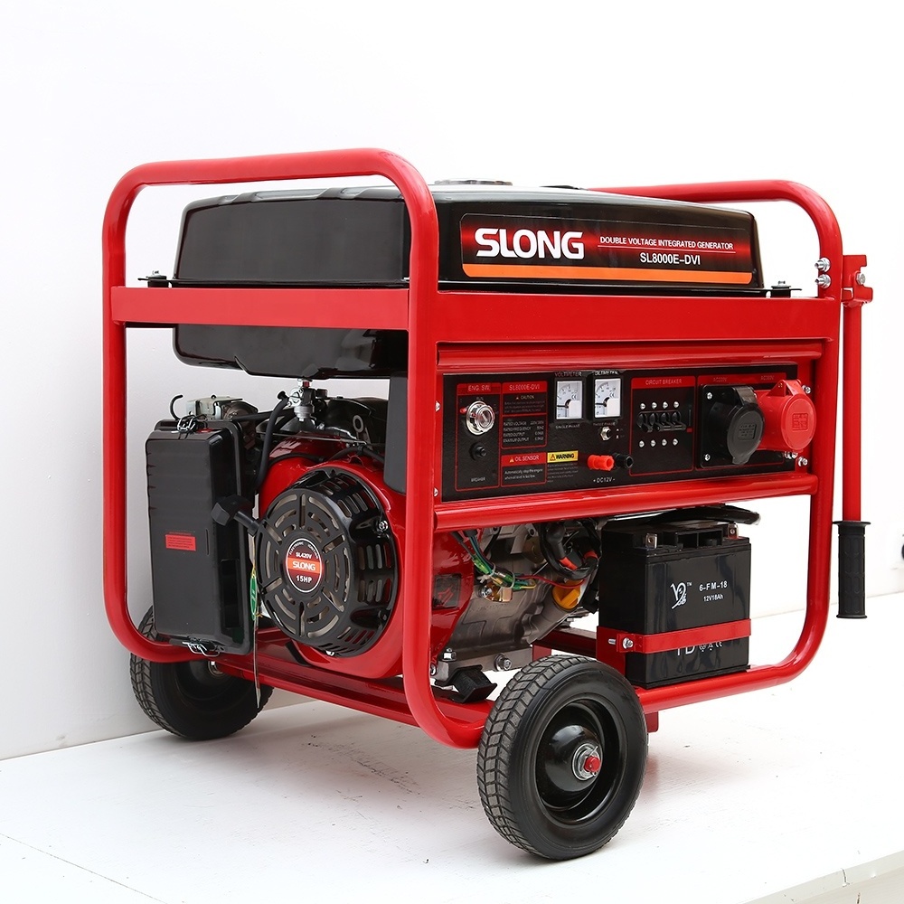 CE Approved two cylinder 6.5kw dc 24v portable gasoline generator